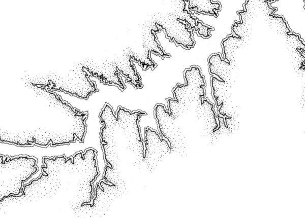 Fort Peck Lake Silhouette Map Montana Beyond